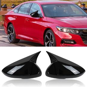 Car Side Mirror Covers Compatible with Honda Accord 10th 2018-2023 for Side View Mirror, Door Mirror Caps Trim/Car Mirror Accessories/Exterior Accessories-Glossy Black