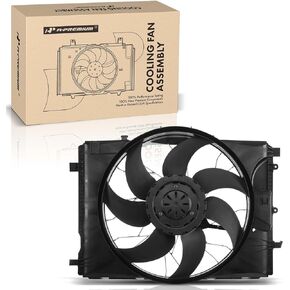 A-Premium Engine Radiator Cooling Fan Assembly Compatible with Mercedes-Benz Models - C230/C250/C300/C350/C63 AMG, E250/E300/E350/E400/E550, GLK250/GLK300/GLK350, CLA250, GLA200/GLA250, CLS400, SLC200