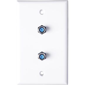 Dual 3.0GHz F-81 Wall Plate, Single Gang, White