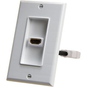 Cmple - HDMI مع 3RCA Jack Component Combo لوحة حائط مطلية بالذهب HDMI 3RCA لوحة حائط مخرج صوت فيديو، أبيض