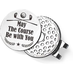 Golf Ball Marker Gifts for Men Women Golfers, Golf Lover Birthday, Golfing Gifts for Boyfriend Him, Valentine's Day Golf Gift for Husband Boyfriend, May The Course Be with You