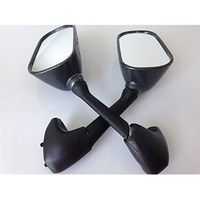 XKH- Motorcycle Oem Replacement Mirrors Compatible with Yamaha Yzfr6 Yzf-R6 R6 2001 2002 01 02 Carbon Fiber [B00Y7CCV7C]