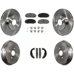 Front Rear Disc Brake Rotors Ceramic Pads And Drum Kit For Toyota Yaris K8C-102541