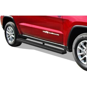 APS Running Boards Side Steps Compatible with Jeep Grand Cherokee 2011-2021 (Include 22 WK)(Exclude Limited X & High Altitude & Summit & SRT & SRT8 & Trackhawk & Trailhawk) (Black Powder Coated 6in)