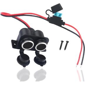 Car Cigarette Lighter Plug,Double Hole 12V Cigarette Lighter Socket Automotive Replacement Cigarette Lighters & Parts,Universal Waterproof Cigarette Lighter Splitter for Car Truck SUV