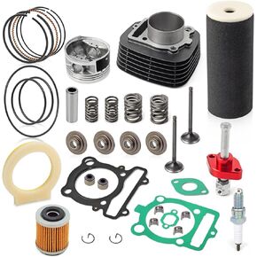Top End Rebuild Kit 83mm Cylinder Piston Ring & Intake Exhaust Valve kit Air Filter Foam For YAMAHA Warrior 350 Raptor 350 1990-2011