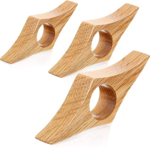 3 Pieces Assorted Size Wooden Book Page Holder, Wooden Thumb Bookmark Novel Reading Ring Accessories Presents for Readers Book Lovers Bookworm Literary Presents (Brown) in Saudi Arabia