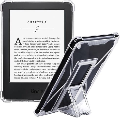 WALNEW Clear Stand Case for 6" Kindle Paperwhite Prior to 2018(Model No.EY21 or DP75SDI), Soft Transparent TPU Cover with Enhanced Corners for Old Generation Kindle Paperwhite Prior to 2018 in Saudi Arabia