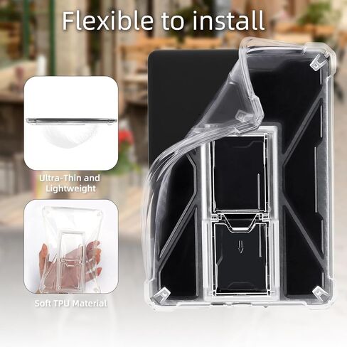 WALNEW Clear Stand Case for 6" Kindle Paperwhite Prior to 2018(Model No.EY21 or DP75SDI), Soft Transparent TPU Cover with Enhanced Corners for Old Generation Kindle Paperwhite Prior to 2018 in Saudi Arabia