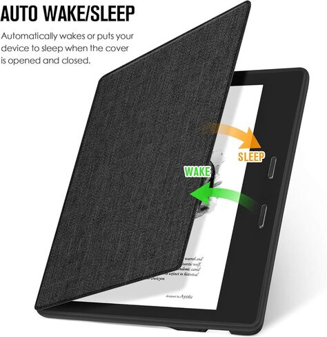 حافظة ناعمة من نسيج Ayotu لجهاز Kindle Oasis الجديد كليًا (الجيل العاشر، إصدار 2019 والجيل التاسع، إصدار 2017) أنحف وأخف غطاء Kindle Oasis الجديد مقاس 7 بوصات مع تنبيه/غفو تلقائي، سلسلة غلاف ناعمة KO The Blue in Kuwait