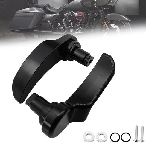 مجموعة مزالج سرج الدراجة النارية من الألومنيوم رافع غطاء السرج متوافق مع Harley Touring CVO Road King Street Glide Electra Glide Ultra Limited 2014 2015 2016 2017 2018 2019 2020 2021 2022 in Kuwait