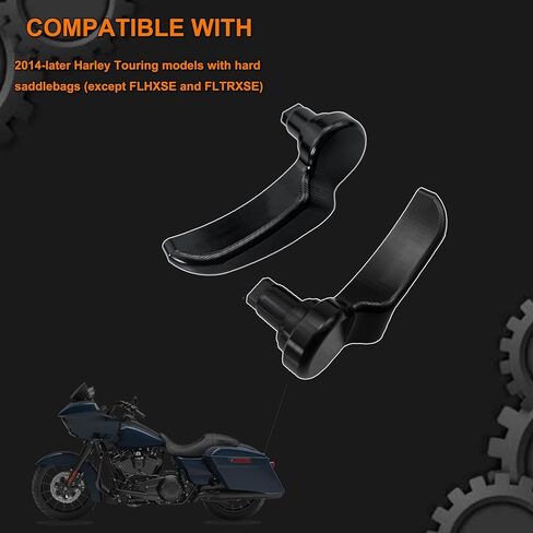 مجموعة مزالج سرج الدراجة النارية من الألومنيوم رافع غطاء السرج متوافق مع Harley Touring CVO Road King Street Glide Electra Glide Ultra Limited 2014 2015 2016 2017 2018 2019 2020 2021 2022 in Kuwait