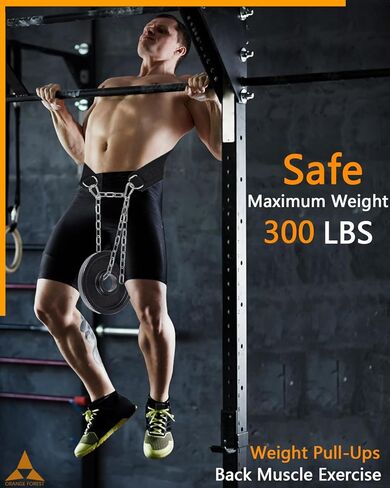 حزام غمس لرفع الأثقال، حزام وزن مع سلسلة فولاذية 36 بوصة لحزام السحب، حزام غمس للخصر من النيوبرين 10 مم لرفع الأثقال، القرفصاء، تدريب القوة، اللياقة البدنية في صالة الألعاب الرياضية، للرجال والنساء in Kuwait