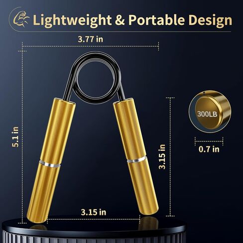 مدرب قوة القبضة 4 عبوات، مقوي قبضة اليد المعدنية 50 رطل - 200 رطل، تمرين رائع للمعصم والساعد، تمرين الساعد عالي التحمل غير قابل للانزلاق لبناء العضلات وإعادة تأهيل اليد in Kuwait
