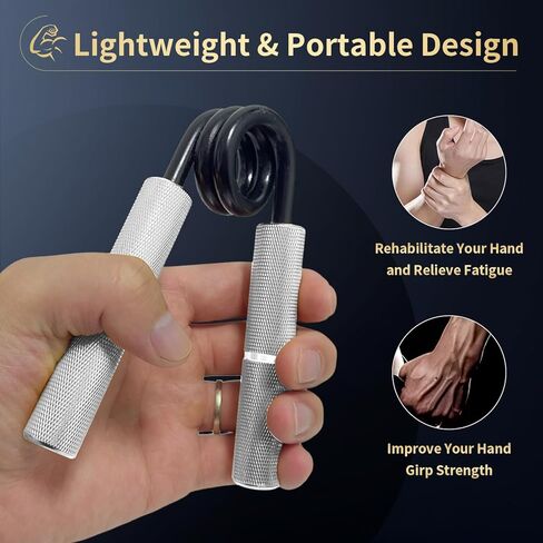 مدرب قوة القبضة 4 عبوات، مقوي قبضة اليد المعدنية 50 رطل - 200 رطل، تمرين رائع للمعصم والساعد، تمرين الساعد عالي التحمل غير قابل للانزلاق لبناء العضلات وإعادة تأهيل اليد in Kuwait