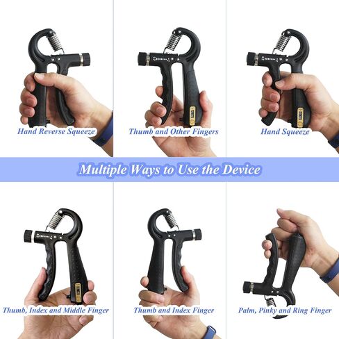 Grip Strength Trainer with Smart Counting, Hand Grip Strengthener, Forearm Exerciser and Hand Workout Tool. Non-Slip Gripper with Adjustable Resistance from 11 to 132lbs (5-60kg). in Kuwait