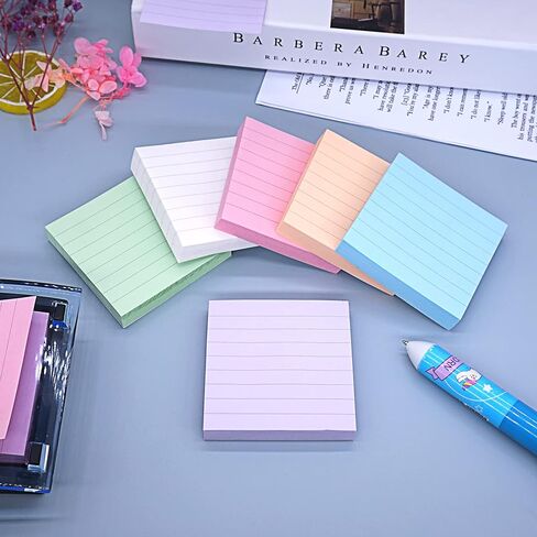 Lined Pop Up Sticky Notes Refills, 3x3 inch, Easy to Post, Accordion, Z-Fold, Pink, Orange, White, Green, Blue, Purple in Saudi Arabia