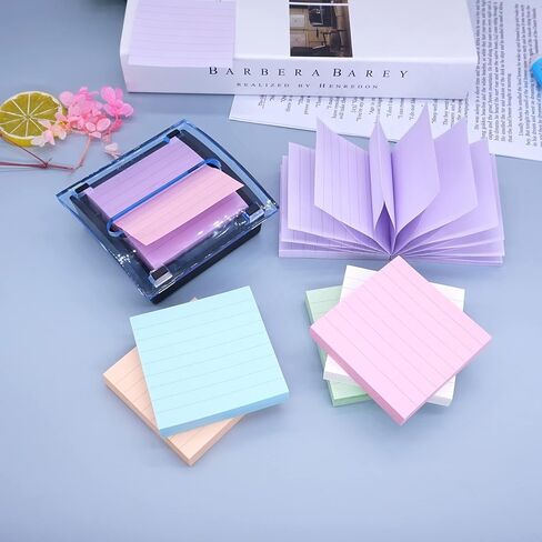 Lined Pop Up Sticky Notes Refills, 3x3 inch, Easy to Post, Accordion, Z-Fold, Pink, Orange, White, Green, Blue, Purple in Saudi Arabia