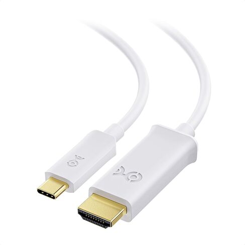 كابل مهم كابل USB C قصير إلى HDMI، يدعم 4K 60 هرتز (كابل USB-C إلى HDMI) باللون الأبيض 3.3 قدم - Thunderbolt 4 / USB4 متوافق مع iPhone 15 Pro Max Plus، MacBook Pro، Dell XPS 13، Surface Pro in Kuwait