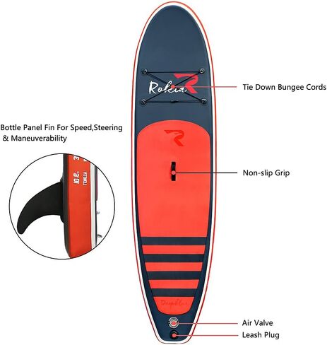 لوح التجديف SUP مقاس 10'6''×32''×6'' لوح تجديف قابل للنفخ للبالغين على الماء مع العائلة والأصدقاء in Kuwait