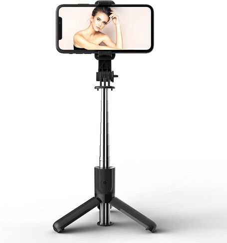 Selfie Stick, 4 in 1 Selfie Stick Tripod, Extendable and Portable Stable Tripod Stand with Detachable Wireless Remote Compatible with iPhone 13/14/11/GoPro/Camera/Phone in Saudi Arabia