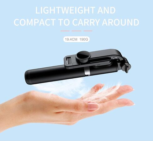 Selfie Stick, 4 in 1 Selfie Stick Tripod, Extendable and Portable Stable Tripod Stand with Detachable Wireless Remote Compatible with iPhone 13/14/11/GoPro/Camera/Phone in Saudi Arabia
