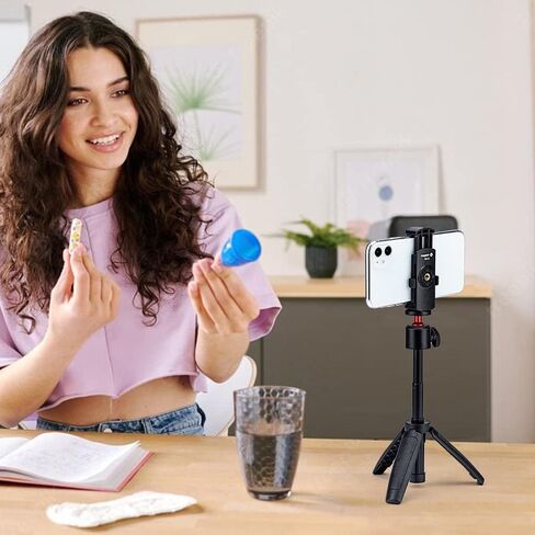 Fotopro حامل ثلاثي للهاتف 1/4 بوصة برغي أسود عالمي للهاتف الخلوي محول تثبيت لعصا Monopod Selfie Stick سطح المكتب حامل ثلاثي القوائم للفيديو صورة فوتوغرافية in Saudi Arabia