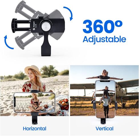 Fotopro حامل ثلاثي للهاتف 1/4 بوصة برغي أسود عالمي للهاتف الخلوي محول تثبيت لعصا Monopod Selfie Stick سطح المكتب حامل ثلاثي القوائم للفيديو صورة فوتوغرافية in Saudi Arabia