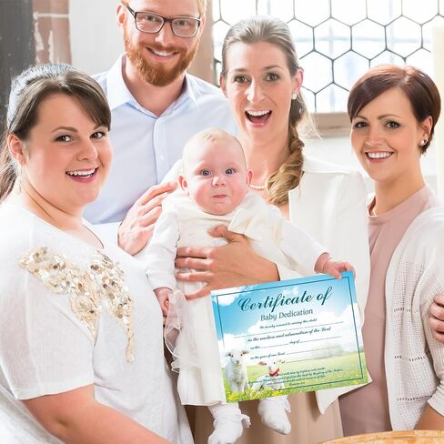 200 Pieces Baby Dedication Certificate Coated Paper Baptism Certificate for Church Baptism Christening Gifts in Saudi Arabia
