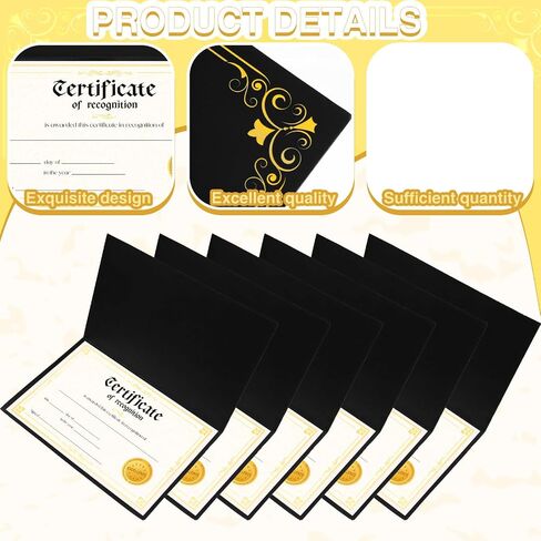72 Pcs Bulk Certificate of Recognition Award Recognition Certificate Kit Recognition Certificate Paper with Gold Foil Pattern for Graduation Achievements Employees Supplies (8.5 x 11 in) in Saudi Arabia