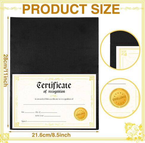 72 Pcs Bulk Certificate of Recognition Award Recognition Certificate Kit Recognition Certificate Paper with Gold Foil Pattern for Graduation Achievements Employees Supplies (8.5 x 11 in) in Saudi Arabia