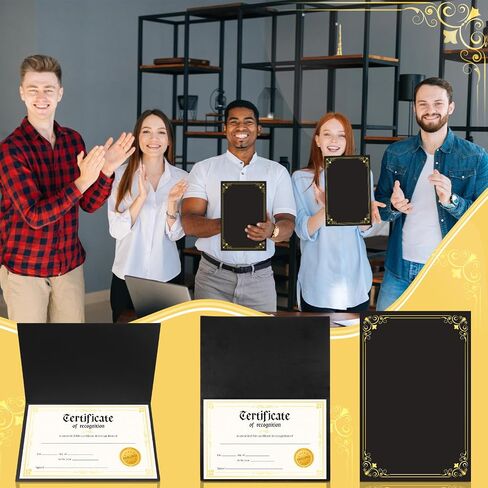 72 Pcs Bulk Certificate of Recognition Award Recognition Certificate Kit Recognition Certificate Paper with Gold Foil Pattern for Graduation Achievements Employees Supplies (8.5 x 11 in) in Saudi Arabia