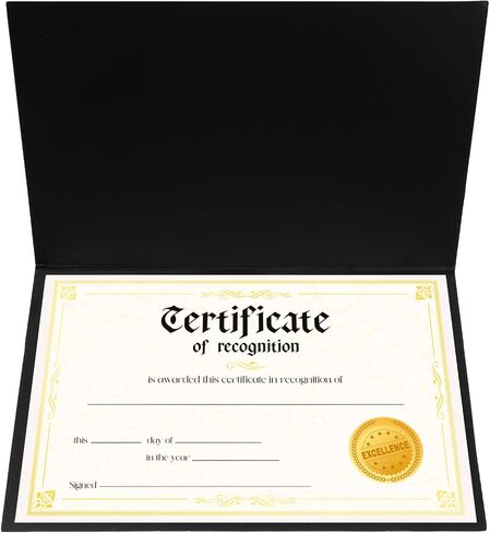 72 Pcs Bulk Certificate of Recognition Award Recognition Certificate Kit Recognition Certificate Paper with Gold Foil Pattern for Graduation Achievements Employees Supplies (8.5 x 11 in) in Saudi Arabia