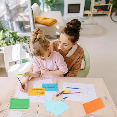 500 قطعة من بطاقات الفهرس، بطاقات فلاش ملونة مع ملصقات حلقات مجلدة، بطاقات ملاحظات مبطنة مقاس 3 × 5 بوصات، 10 بطاقات دراسة مسطرة ملونة، بطاقات ملاحظات مثقوبة لملاحظات وتذكيرات العمل في المكتب المدرسي in Kuwait