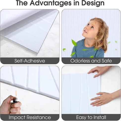 5 Pack Large Art Acoustic Panels Sound Absorbing 47x23.6x0.4 Inch Self Adhesive Sound Dampening Panels Noise Reduction Panels Decorative Sound Proof Wall Panels for Home Office Studio (Black) in Saudi Arabia