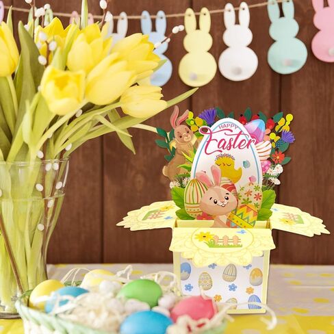بطاقة عيد الفصح السعيدة المنبثقة، أرنب عيد الفصح المضحك مع بطاقة تهنئة ثلاثية الأبعاد للبيض، أفضل هدايا عيد الفصح للأطفال، الابن، الابنة، الصبي، الفتاة، الزوج، الزوجة in Kuwait