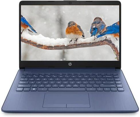 كمبيوتر محمول HP 14 بوصة خفيف للغاية للطلاب والأعمال، معالج Intel Celeron، ذاكرة وصول عشوائي 8 جيجابايت، 64 جيجابايت eMMC + بطاقة Ghost Manta SD سعة 128 جيجابايت، مكتب 365 لمدة عام، شحن سريع، HDMI، USB-A&C، ويندوز 11 in Saudi Arabia
