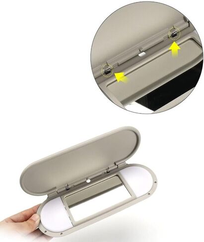 Sun Visor Vanity Mirror Cover Makeup for 2014-2022 BMW Mini Cooper Cooper S Clubman Hatchback Countryman F55 F56 F60 (Black) in Saudi Arabia