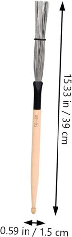 بكرات زوج واحد من فرشاة طبلة الرأس المزدوجة، مجموعة طبلة سلكية، فرشاة طبلة ملحقات فرشاة الطبل، ملحقات فرشاة الإيقاع للطبلة الموسيقية، خشب القيقب، فولاذ كربوني أبيض in Kuwait