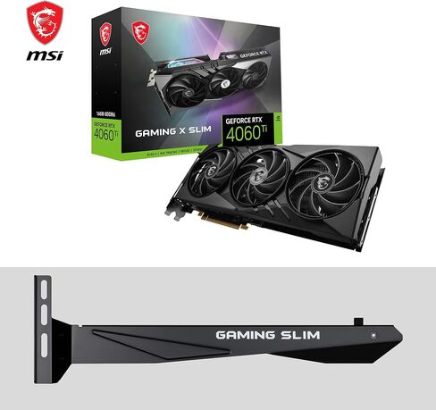 MSI GeForce RTX 4060 Ti Gaming X Slim 16G Graphics Card - NVIDIA RTX 4060 Ti, 16GB GDDR6 Memory, 18Gbps, PCIe 4.0, Twin Frozr 9, RGB, DLSS3 in Saudi Arabia