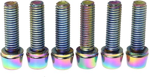 6pcs Colorful Bicycle Stem Bolts with Washer Bicycle Bike Stem Screws M5x18mm in Saudi Arabia