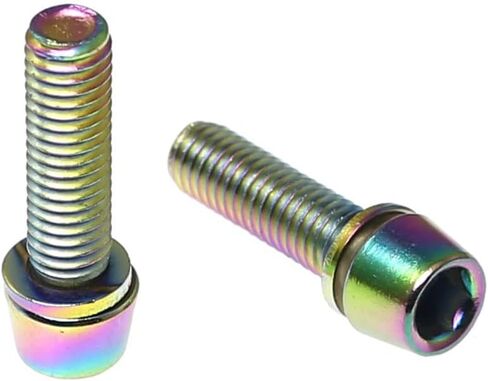 6pcs Colorful Bicycle Stem Bolts with Washer Bicycle Bike Stem Screws M5x18mm in Saudi Arabia