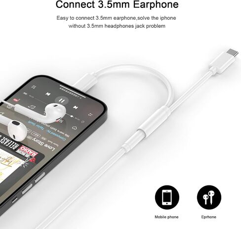[معتمد من Apple MFi] محول مقبس سماعة الرأس Lightning إلى 3.5 مم + محول مقبس سماعة الرأس USB-C إلى 3.5 مم، 2 حزمة محول صوت iPad من النوع C إلى 3.5 مم لهاتف iPhone 15 14 13 12 11 8 7 Galaxy S23+، S22 in Kuwait