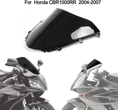 Black Motorcycle Windscreen for Honda 2004 2005 2006 2007 CBR1000RR Windshield in Saudi Arabia