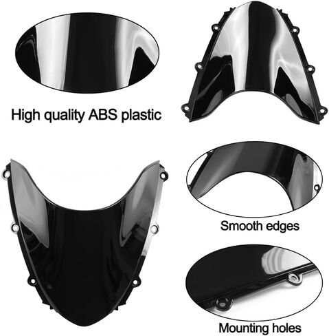 Black Motorcycle Windscreen for Honda 2004 2005 2006 2007 CBR1000RR Windshield in Saudi Arabia