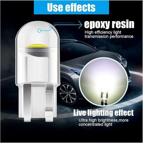 30PCS 194 Car LED Light Bulbs, 0.36W 12V T10 6000K Interior Lights, 168 175 2825 W5W T10 24-SMD 3014 LED Replacement Bulbs, Universal for Car Dome Door Map Dash Courtesy Step License Plate Lights in Saudi Arabia