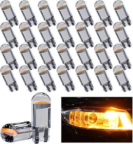 30PCS 194 Car LED Light Bulbs, 0.36W 12V T10 6000K Interior Lights, 168 175 2825 W5W T10 24-SMD 3014 LED Replacement Bulbs, Universal for Car Dome Door Map Dash Courtesy Step License Plate Lights in Saudi Arabia