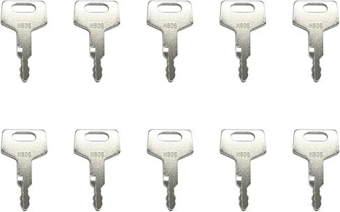 H806 Ignition Keys 17001-00019 180845 Compatible with Takeuchi Gehl Case New Holland Caterpillar Excavator (10PCS) in Saudi Arabia