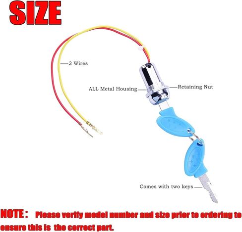 2 Wire Ignition Key Switch Lock for Gas Electric Scooter ATV Moped Go Kart Pocket Bike Motorcycle in Saudi Arabia