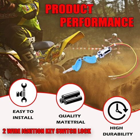 2 Wire Ignition Key Switch Lock for Gas Electric Scooter ATV Moped Go Kart Pocket Bike Motorcycle in Saudi Arabia